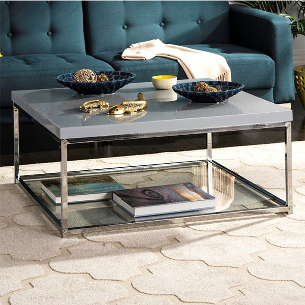 Stylish square coffee table in grey 
