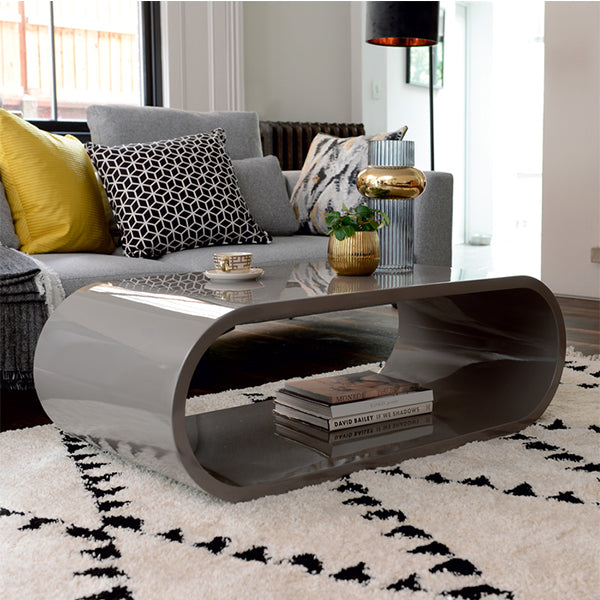 Stylish grey finish center table in living room