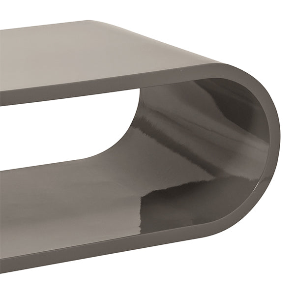 round curve of grey coffee table