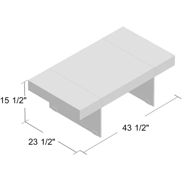 dimension of grey coffee table