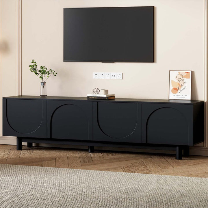 modern black tv unit for living room