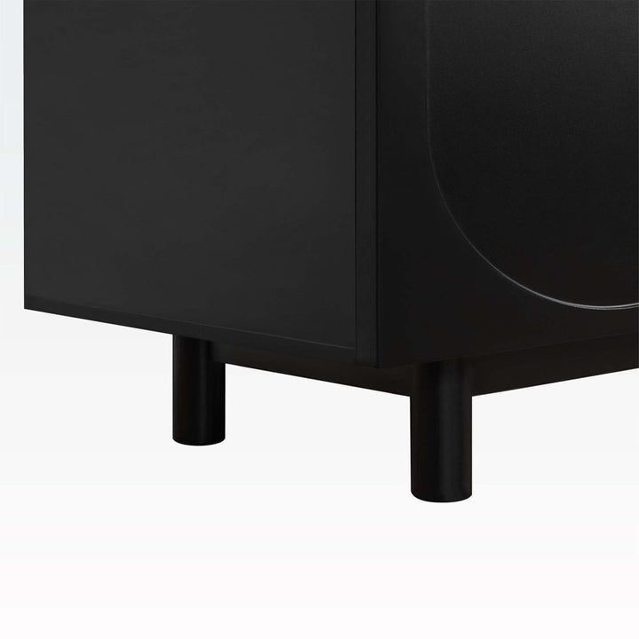 elegant legs f black tv unit