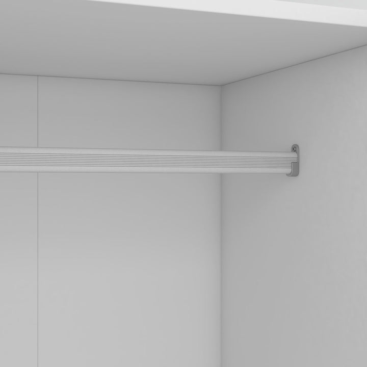 hanging rod of white wardrobe