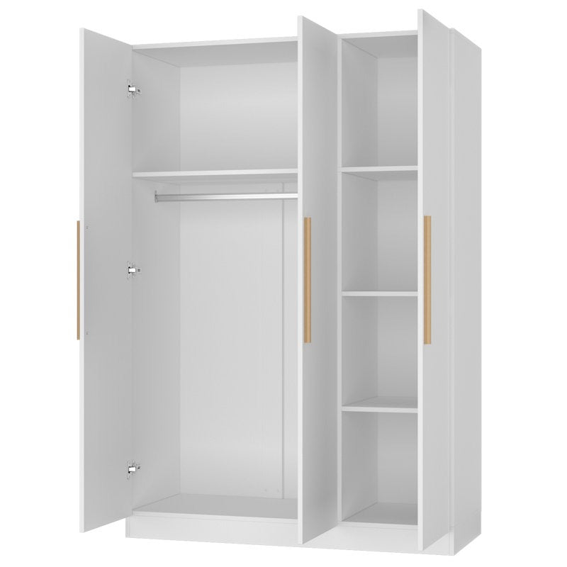 modern 3-door wardrobe design with open doors