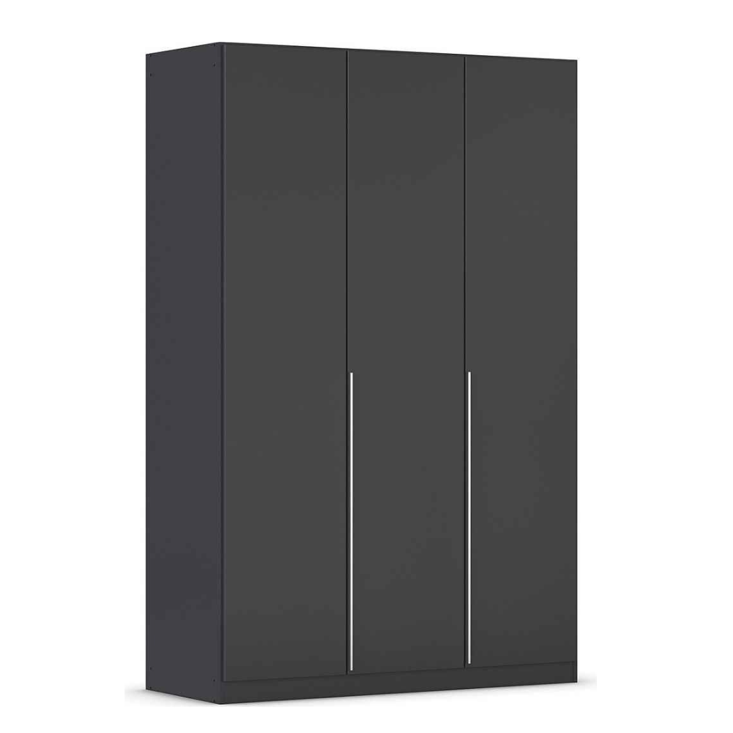 Premium wardrobe in matte black crafted from pre-laminated MDF 