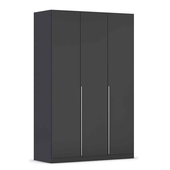 Premium wardrobe in matte black crafted from pre-laminated MDF 