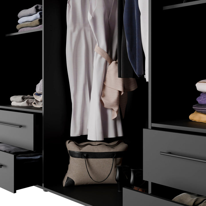 modern 4 door wardrobe design for bedroom