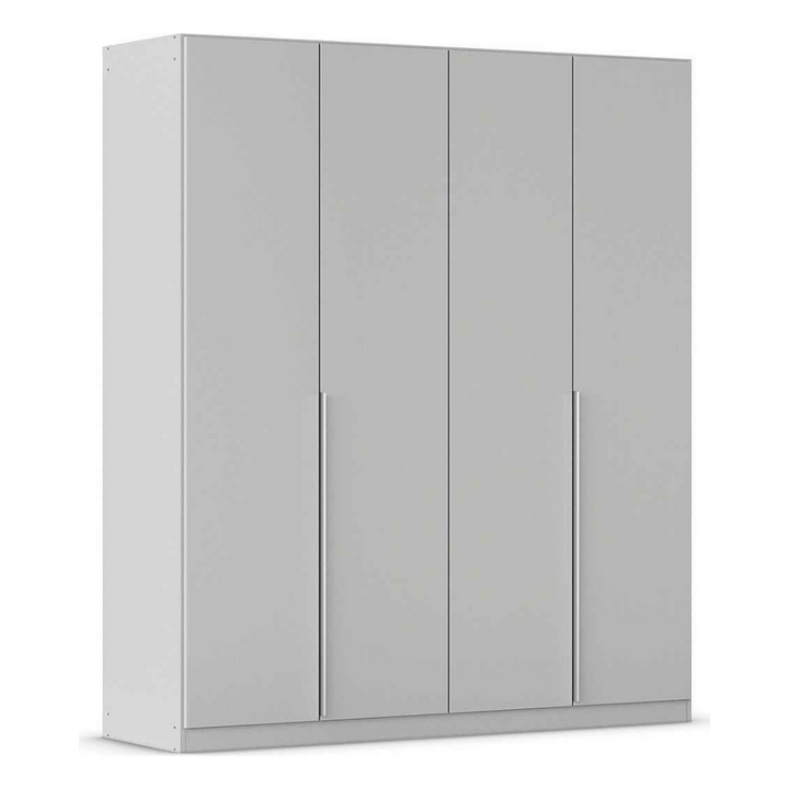 Modern 4 door grey wardrobe in gloss finish for premium look
