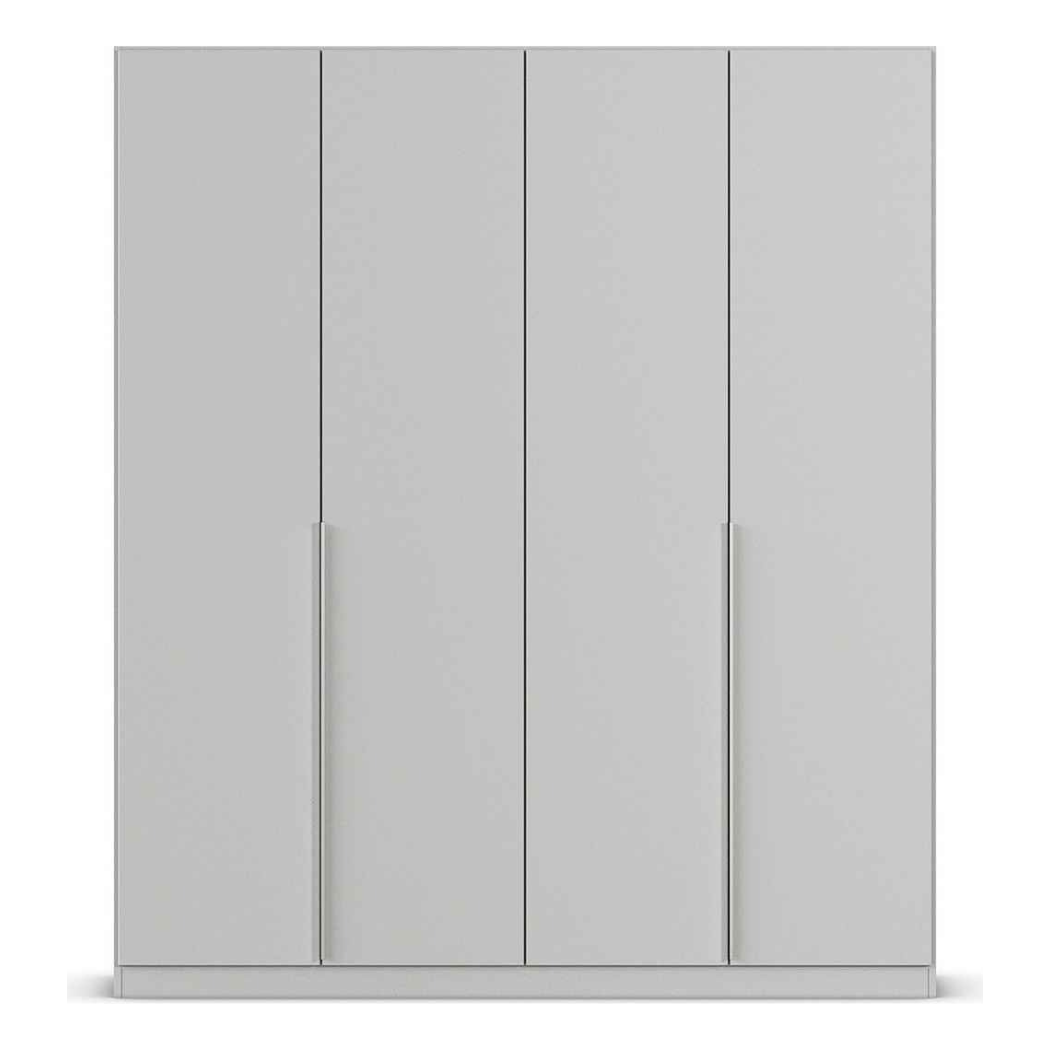 modern 4 door wardrobe in grey gloss finish for large homes