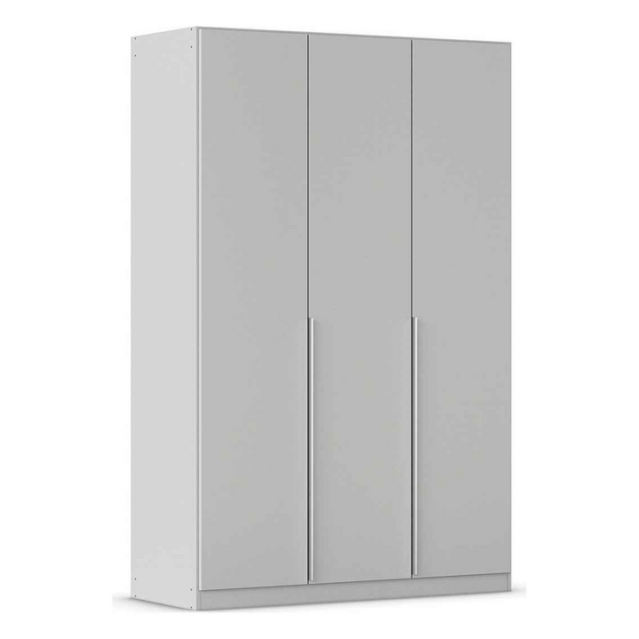 Modern grey gloss wardrobe with integrated handle for modern bedroom