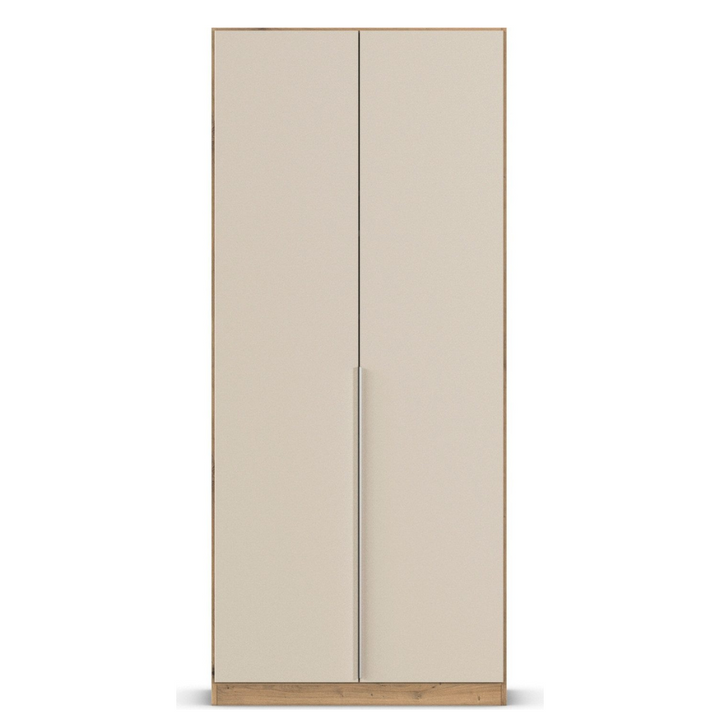 premium 2-door wardrobe in beige/beech for bedrooms