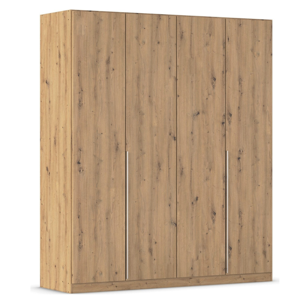 premium 4-door wardrobe in beech finish for modern bedroom