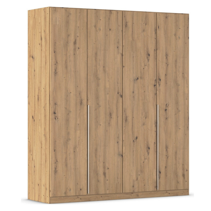 premium 4-door wardrobe in beech finish for modern bedroom