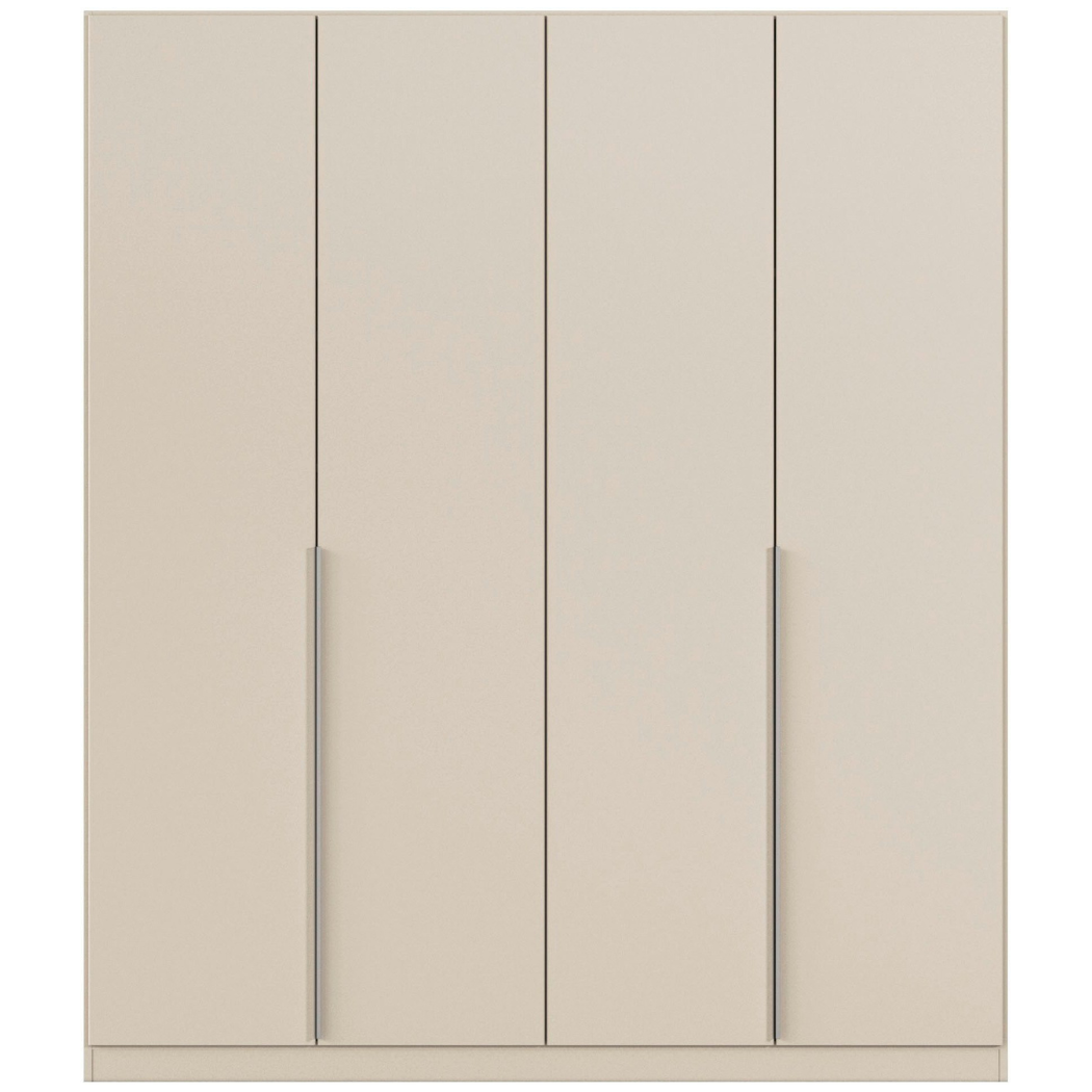 modern 4-door wardrobe in beige matte