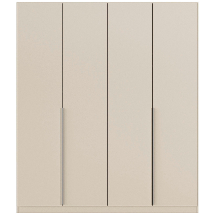 modern 4-door wardrobe in beige matte