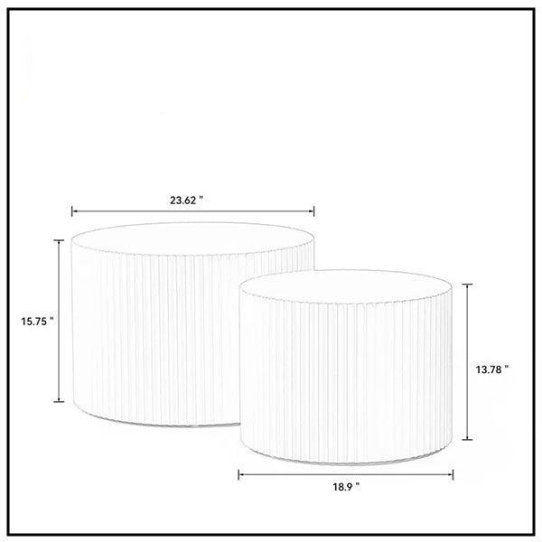 dimension of white nesting table