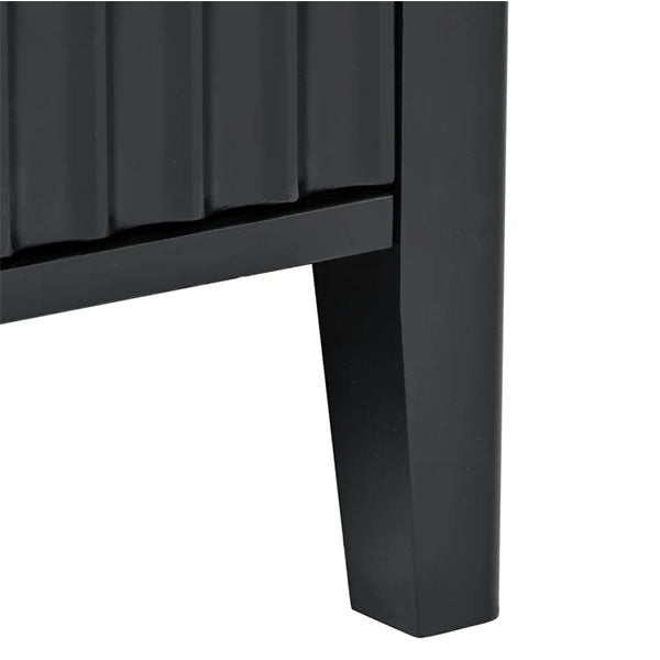 sturdy legs of black sideboard