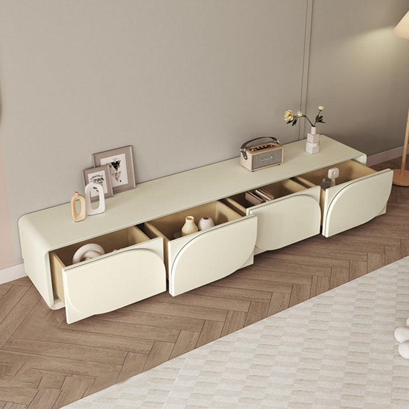 premium high gloss white tv unit with 4 drawers