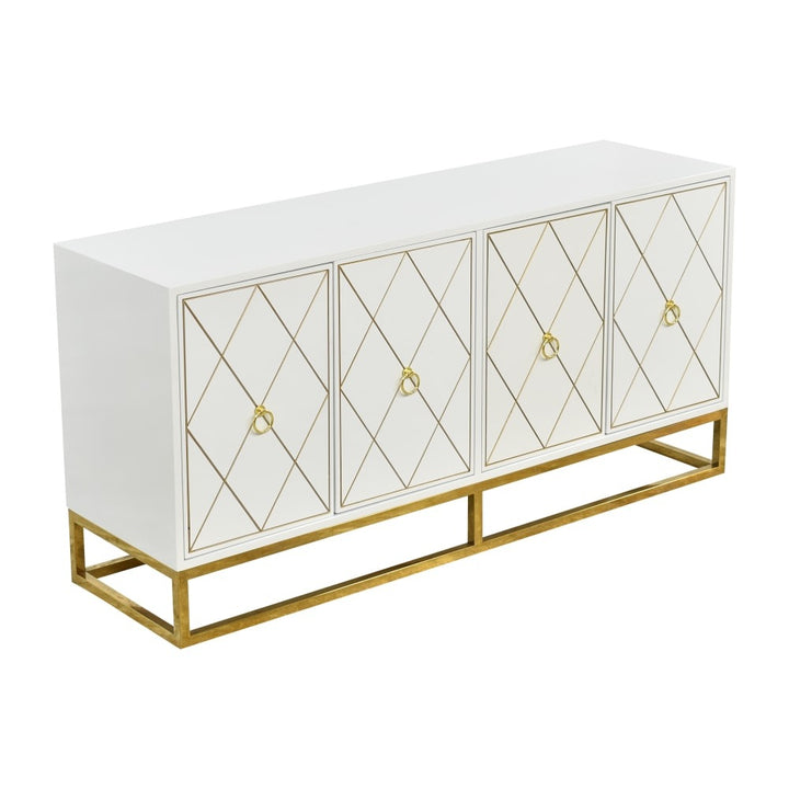 designer white sideboard with storage for living room