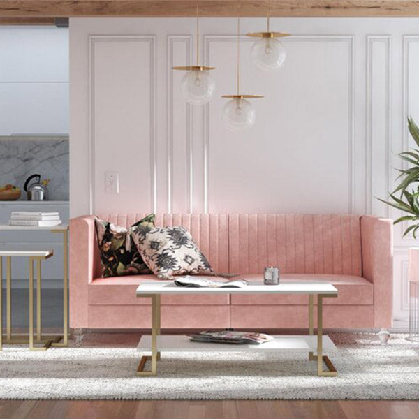 rectangular coffee table in white gloss