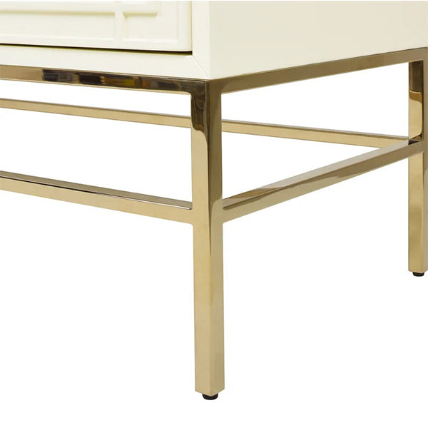 dining room sideboard white with golden legs