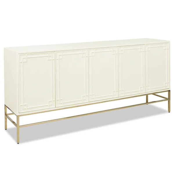 Sideboard cabinet in white with golden legs