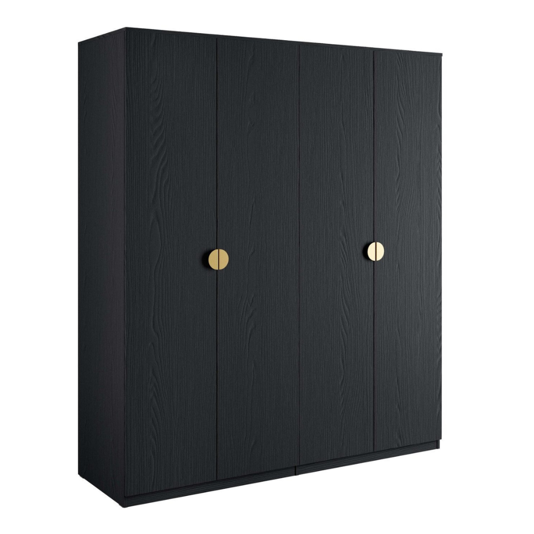 matte black wardrobe in white background