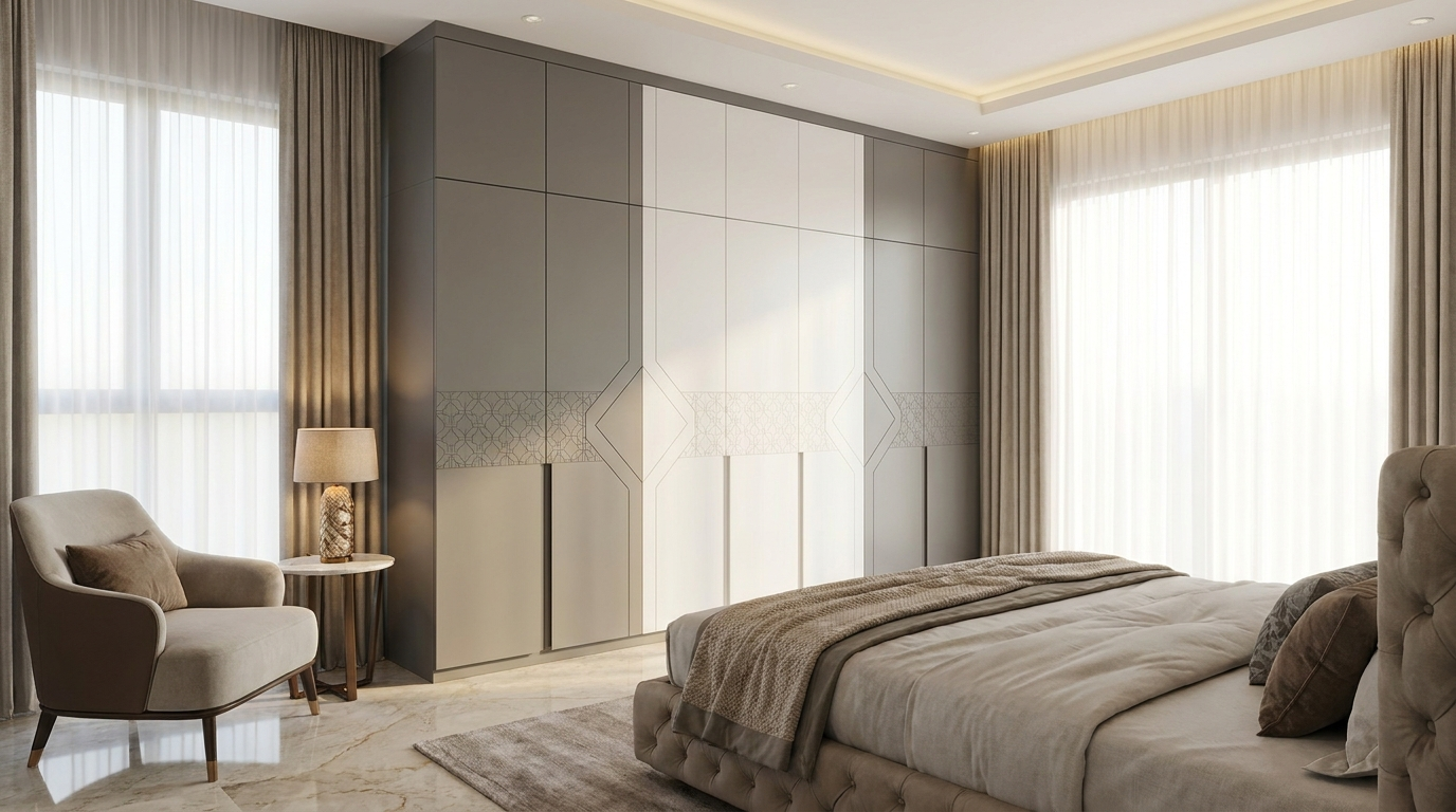 Premium modular wardrobe design and installation in Noida by Heera Moti