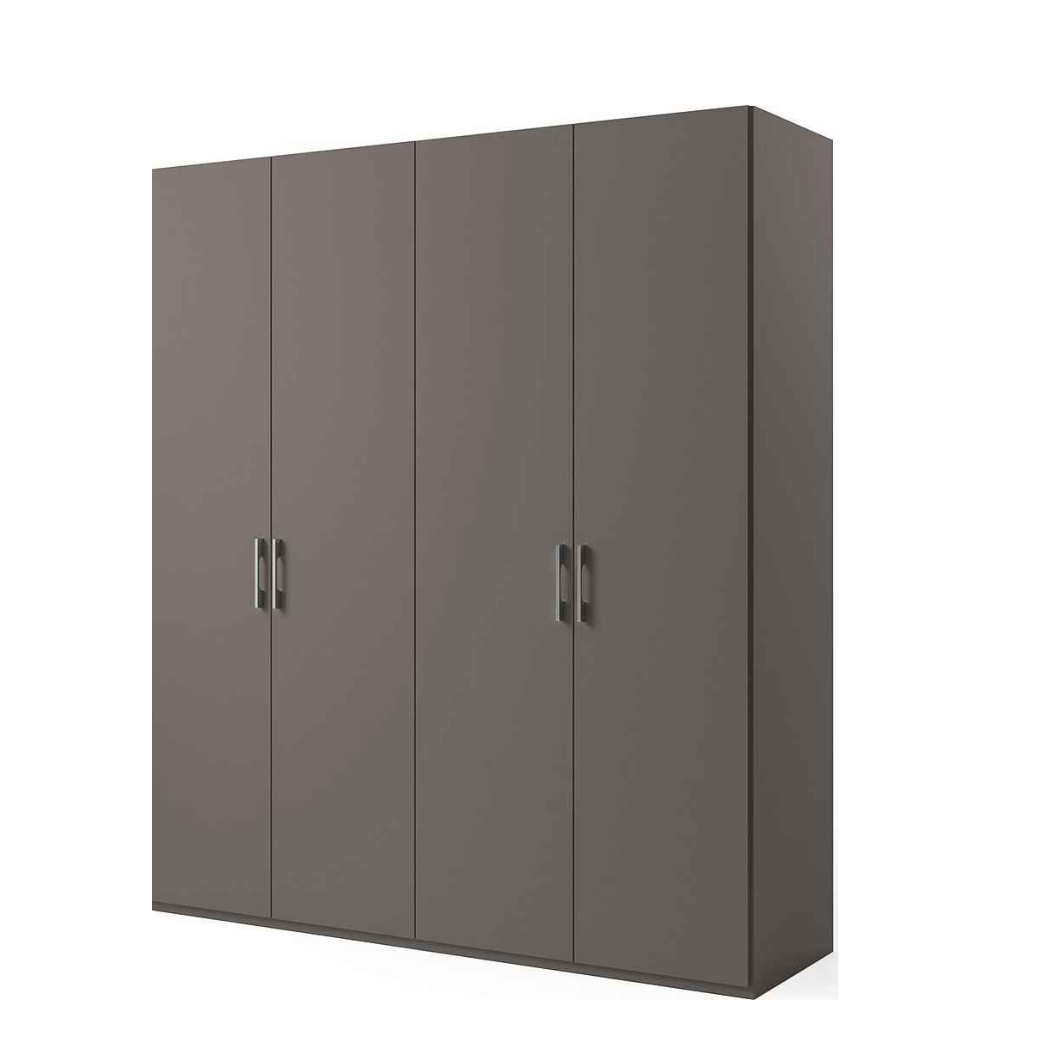 Buy a 4-door matte finish wardrobe for the bedroom.