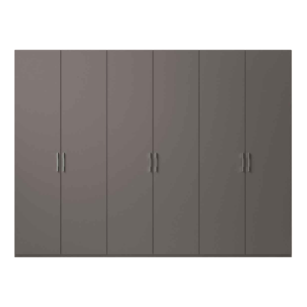 matte black finish wardrobe with matte silver finish handle