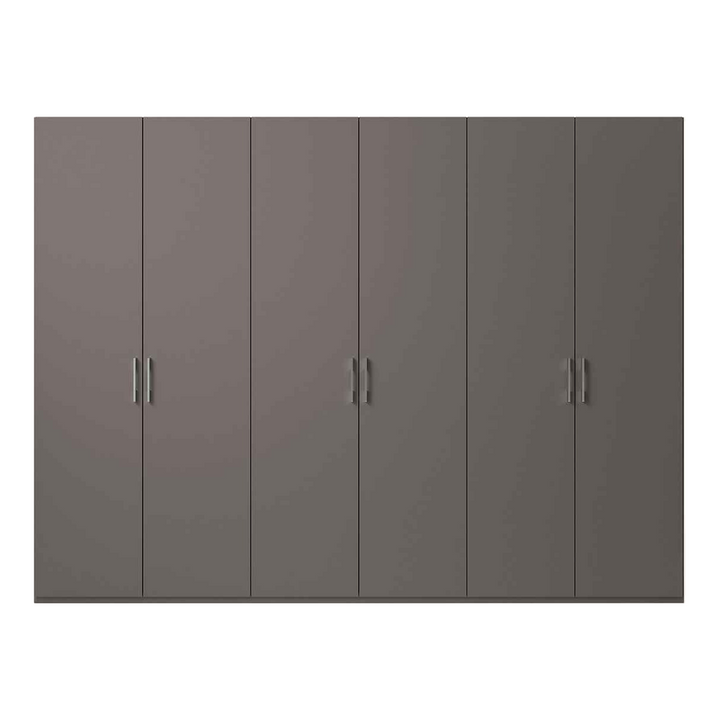 matte black finish wardrobe with matte silver finish handle