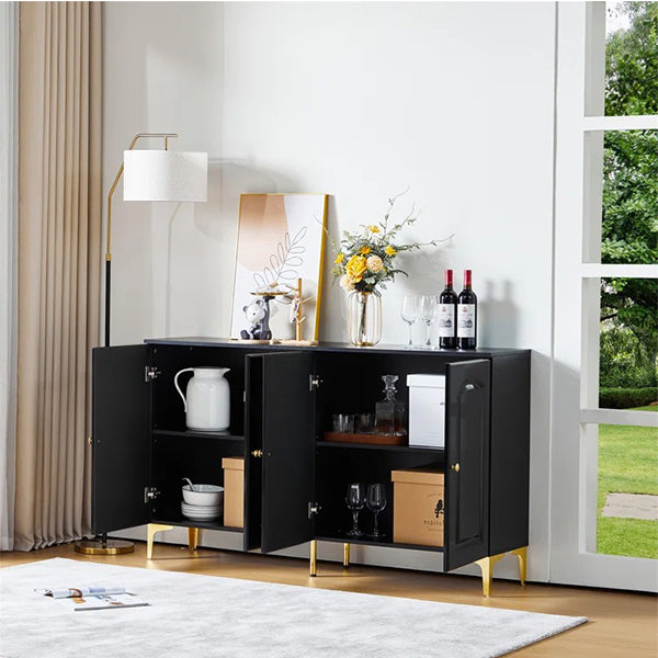 Modern black old-style sideboard