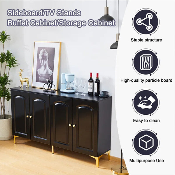 Old-style cabinet with stable structure, high-quality particle board and easy to clean with multipurpose use
