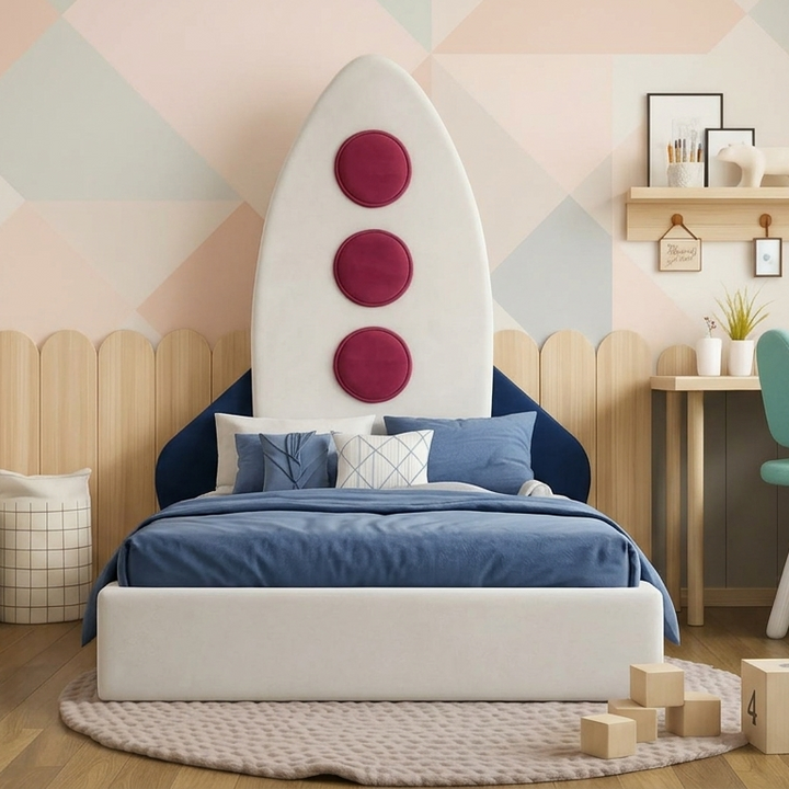 Plane Kids Bed Without Storage | King