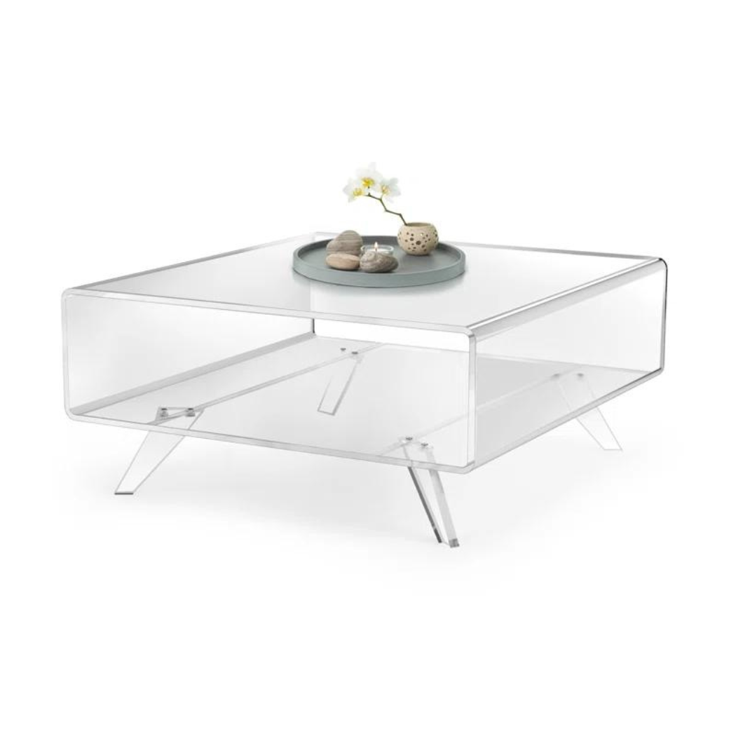 Clear transparent center table