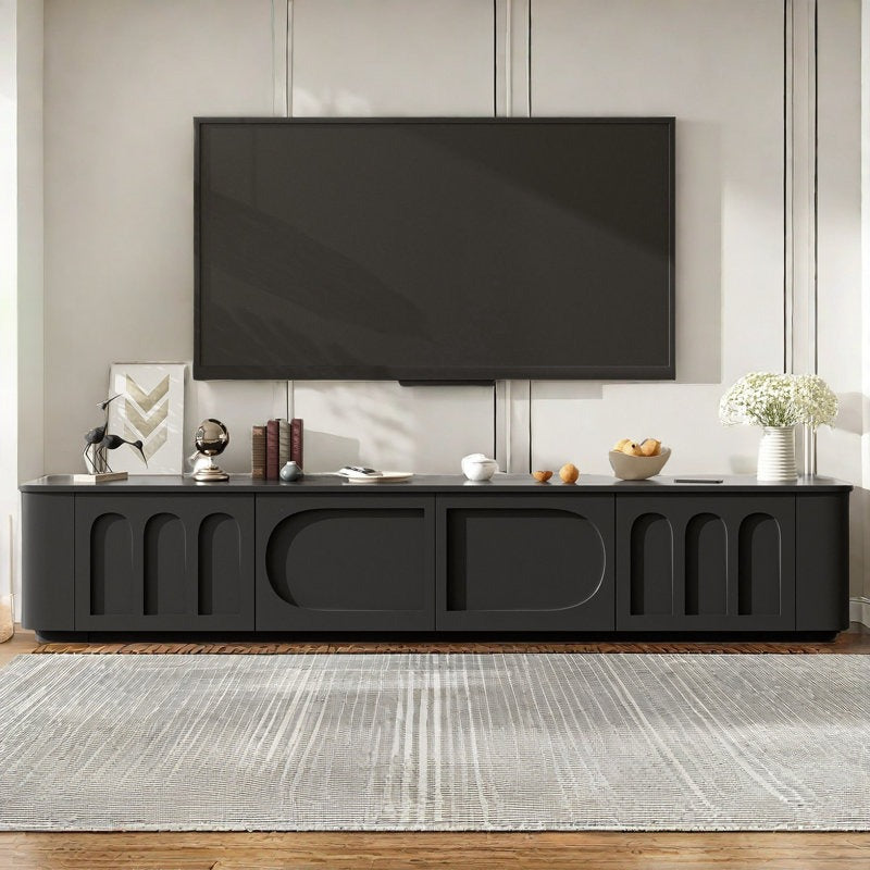 Luxury tv unit in black 