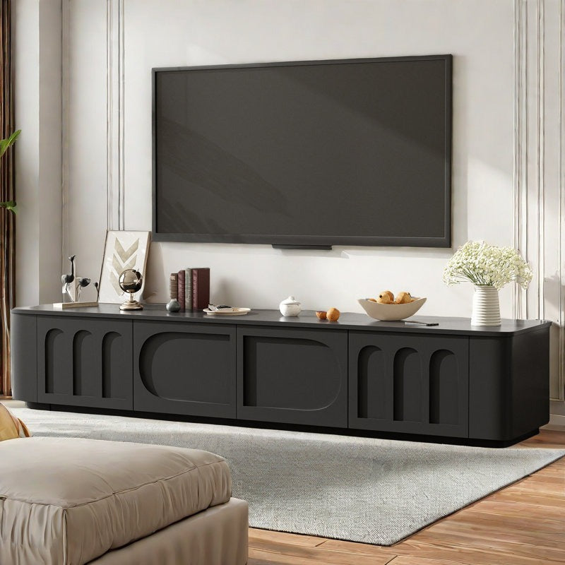 tv unit with arched doors and 2 smooth-glide drawers