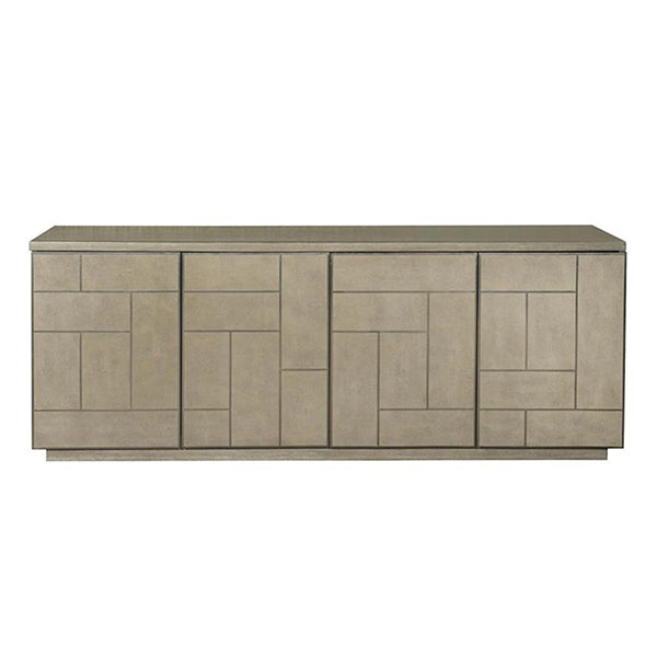Modern brown sideboard with elegant design on white background