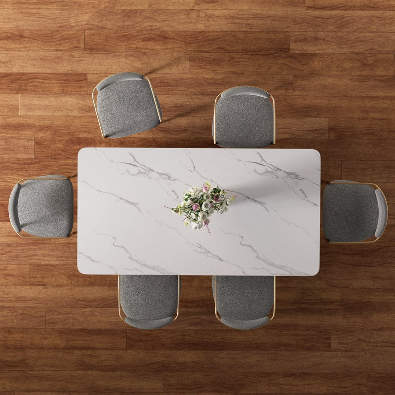 top view of dining table

