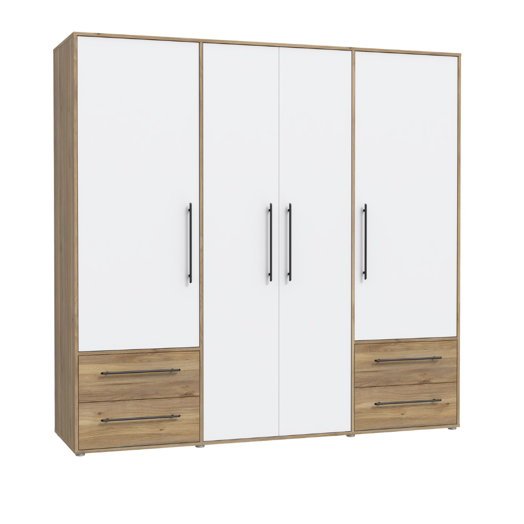 Premium 4-door wardrobe design for modern bedroom