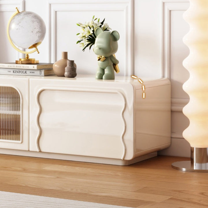 modern white tv unit crafted from high-quality mdf