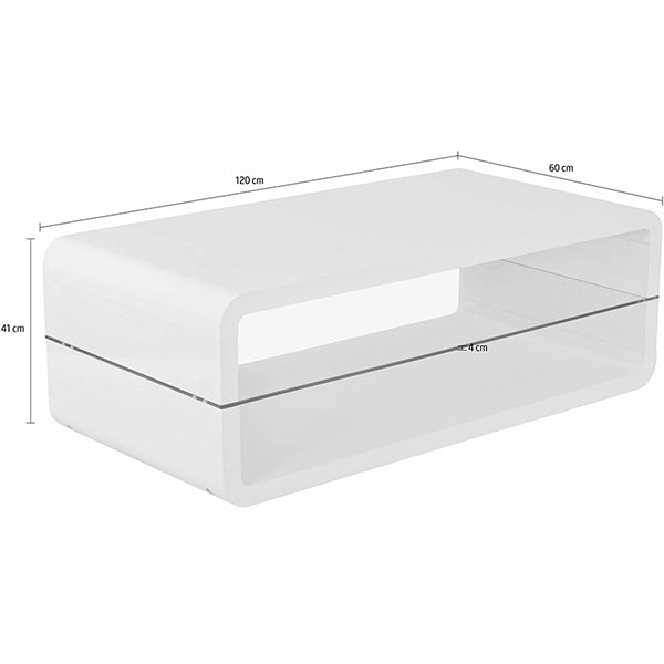 dimension of white coffee table