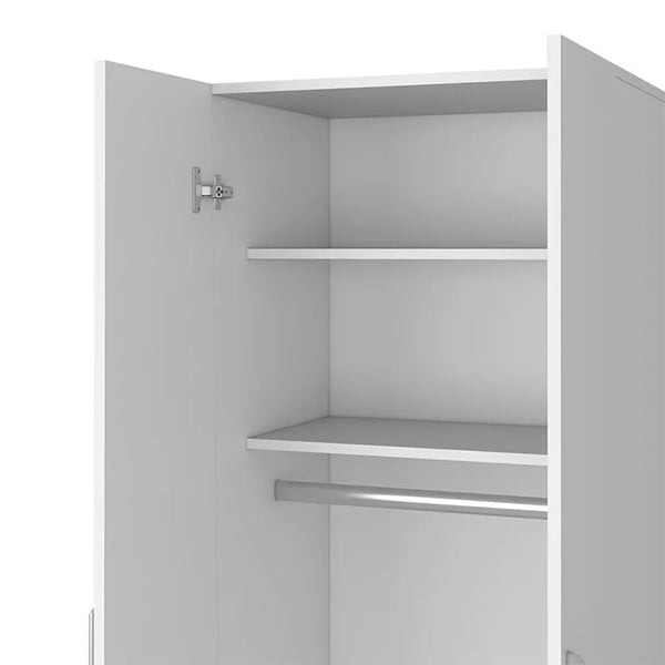 modular wardrobe in white with premium hinges