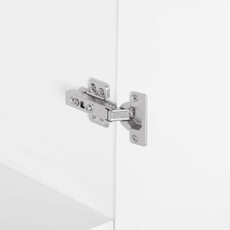 branded hinges of white wardrobe