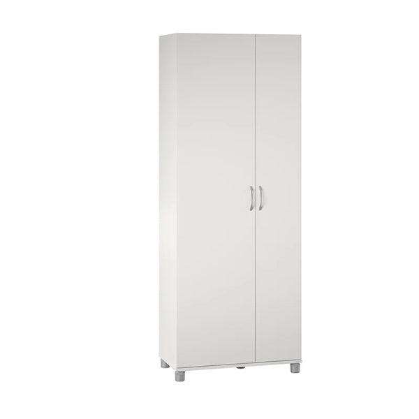 modern 2-door wardrobe with silver handle for compact bedrooms