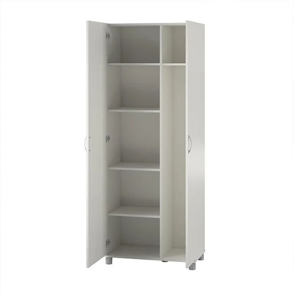 2-door wardrobe with seven fixed compartments 