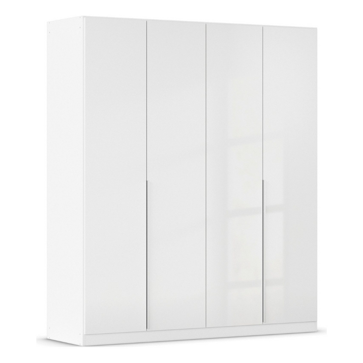 white gloss wardrobe in white background