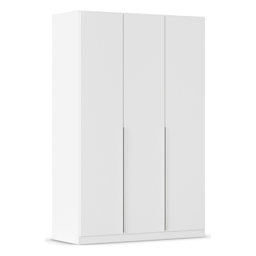 Modular 3-door wardrobe in white placed on a white background