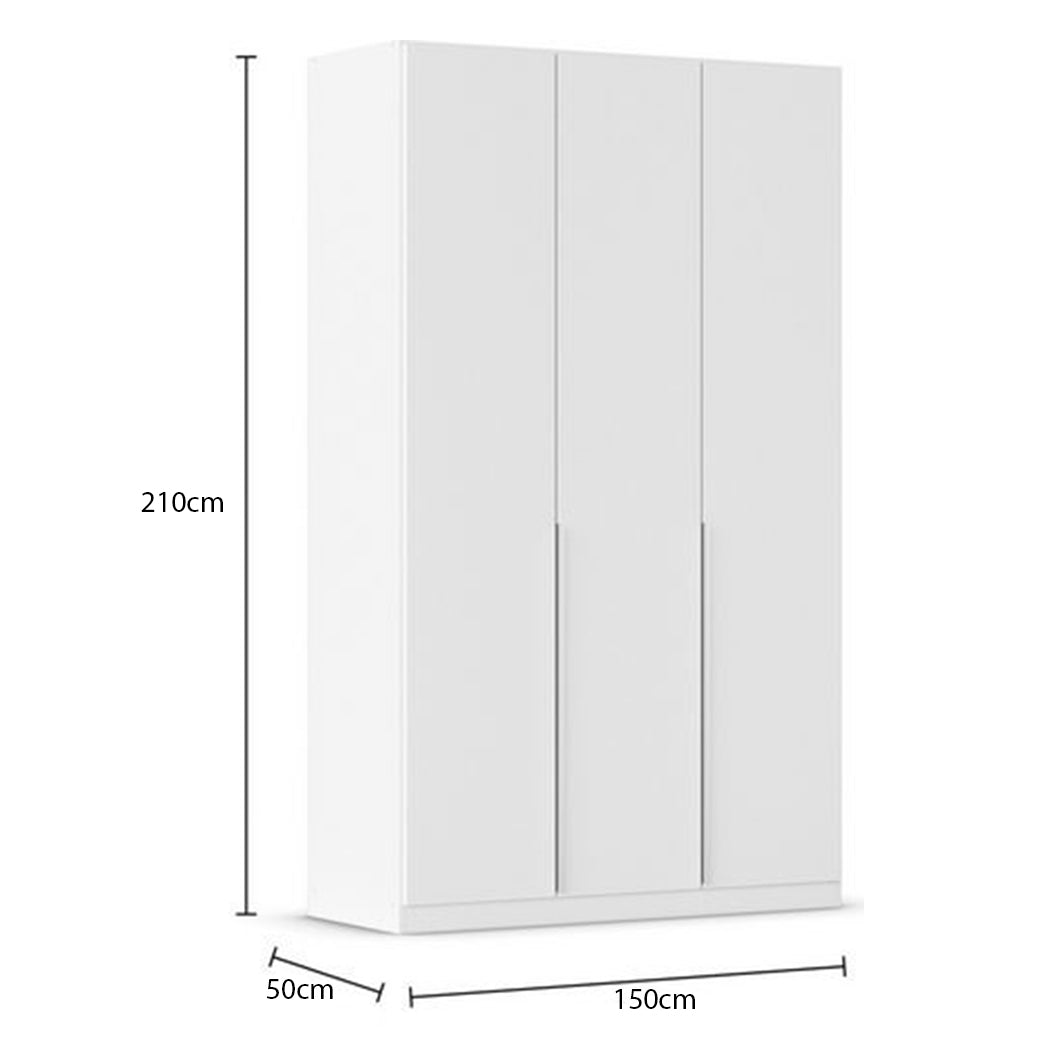 dimension of 3-door modern wardrobe