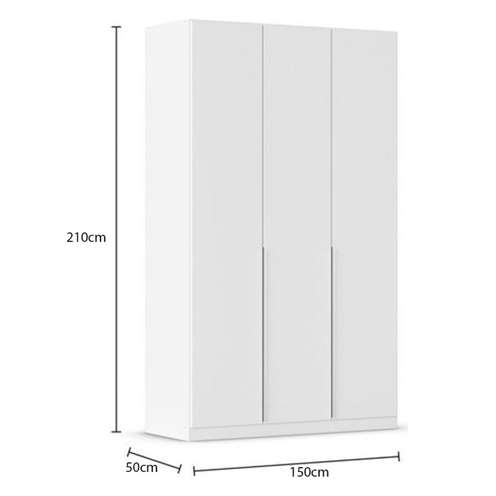 dimension of 3-door modern wardrobe